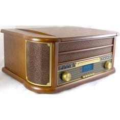 Inovalley INOVALLEY RETRO29E-N Vinylová Hi-Fi souprava v retro stylu, Bluetooth 5.0, 2x20W, CD / K7 audio přehrávač, FM rádio, 2 USB porty