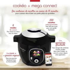 Moulinex MOULINEX CE859800 COOKEO + Connect Smart Multicooker s váhou a pečicím plechem v balení, 6 l, 200 receptů, černá barva