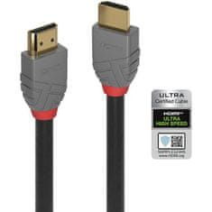 Lindy Lindy, 36953, Kabel HDMI Ultra High Speed, Anthra line, 2 m