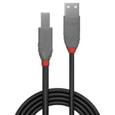 Kabel LINDY USB 2.0 typ A na B, Anthra Line, 1 m
