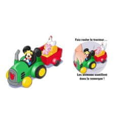 VERVELEY Mickey, Traktor s přívěsem, 1 figurka 7,5 cm a příslušenství, Hračka pro děti od 3 let, MCC05