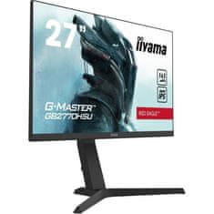 VERVELEY Obrazovka pro hráče, IIYAMA G-Master Red Eagle GB2770HSU-B1, 27 FHD, IPS panel, 0,8 ms, 165 Hz, HDMI / DisplayPort, FreeSync