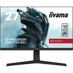 VERVELEY Obrazovka pro hráče, IIYAMA G-Master Red Eagle GB2770HSU-B1, 27 FHD, IPS panel, 0,8 ms, 165 Hz, HDMI / DisplayPort, FreeSync