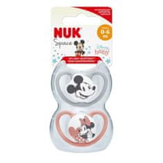 Nuk NUK Sada 2 dudlíků SPACE Minnie, 0-6 měsíců