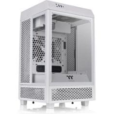 Thermaltake PC skříň, THERMALTAKE, The Tower 100, Skříň bez zdroje, Mini tower, Formát Mini-ITX, Bílá (CA-1R3-00S6WN-00)