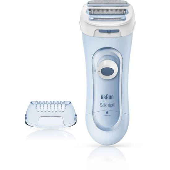 Braun Silk-épil Lady Shaver 5-160 Elektrický holicí strojek, dámský, 3 v 1, bezdrátový, technologie mokrého a suchého holení, modrý