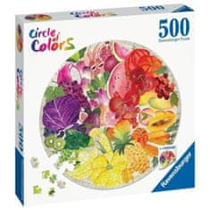 Ravensburger Ravensburger, Kruhové puzzle 500 dílků, ovoce a zelenina (barevné)