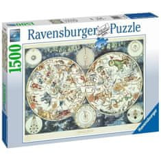Ravensburger Puzzle 1500 p, Mapa světa fantasy zvířat