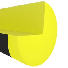 Vidaxl Chránič rohů žlutočerný 4 x 4 x 104 cm PU