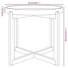 Vidaxl Konferenční stolek šedý 53x53x43,5 cm kompozitní a borové dřevo