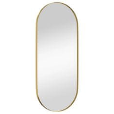 Vidaxl Nástěnné zrcadlo zlaté 30x70 cm oválné