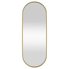 Vidaxl Nástěnné zrcadlo zlaté 15x40 cm oválné