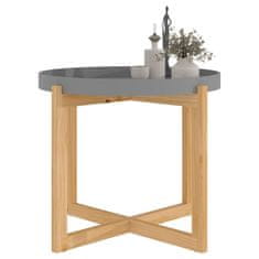 Vidaxl Konferenční stolek šedý 53x53x43,5 cm kompozitní a borové dřevo