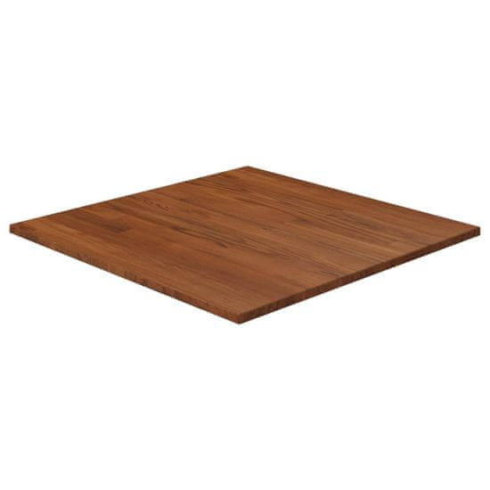 Greatstore Čtvercová stolní deska tmavě hnědá 60x60x1,5 cm ošetřený dub