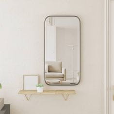 Greatstore Nástěnné zrcadlo černé 30 x 60 cm obdélníkové