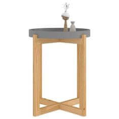 Vidaxl Konferenční stolek šedý 41x41x48,5cm kompozitní a borové dřevo