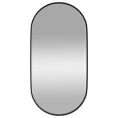 Vidaxl Nástěnné zrcadlo černé 20x40 cm oválné