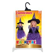Rappa Dětský kostým čarodějnice fialová čarodějnice /Halloween (S)