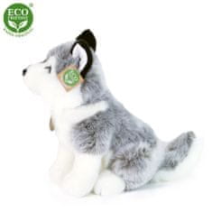 Rappa Plyšový pes husky sedící 30 cm ECO-FRIENDLY