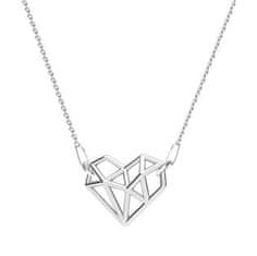 NUBIS Stříbrný náhrdelník origami srdce