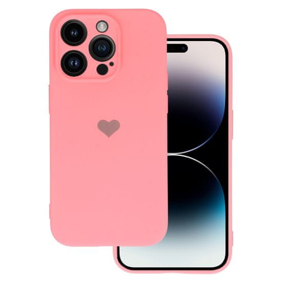 Vennus Kryt Vennus Heart Silicone pro Apple iPhone 13 Pro Max , design 1 , barva růžová