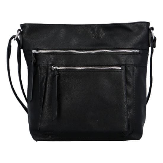 Paolo Bags Příjemná dámská koženková crossbody taška Kety, černa