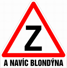 Samolepka Začátečník na navíc blondýna 15 cm