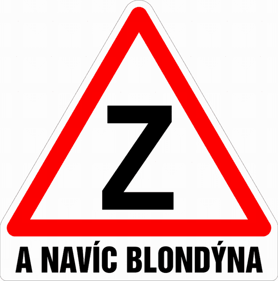 AUTOSAMOLEPKY.cz Samolepka Začátečník na navíc blondýna 10 cm