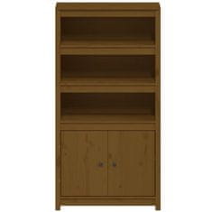 Vidaxl Skříň highboard medově hnědá 80 x 35 x 154 cm masivní borovice