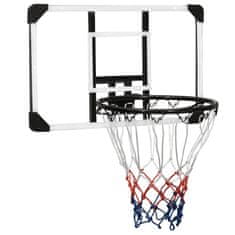 shumee vidaXL Transparentní zadní deska s basketbalovým košem, 71x45x2,5 cm