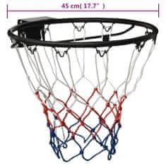 Vidaxl Basketbalová obroučka černá 45 cm ocel