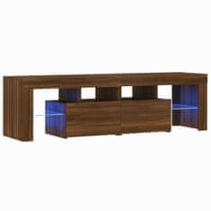 Vidaxl TV skříňka s LED osvětlením Hnědý dub 140 x 36,5 x 40 cm