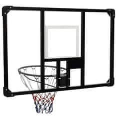 Vidaxl Basketbalový koš s průhlednou deskou 106x69x3 cm polykarbonát