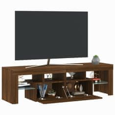 Vidaxl TV skříňka s LED osvětlením Hnědý dub 140 x 36,5 x 40 cm