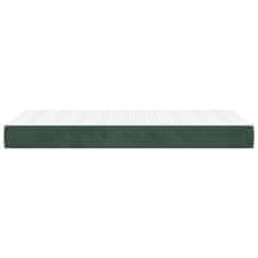 Greatstore Taštičková matrace tmavě zelená 90 x 190 x 20 cm samet