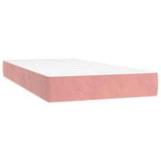 Greatstore Box spring postel s matrací růžová 200x200 cm samet