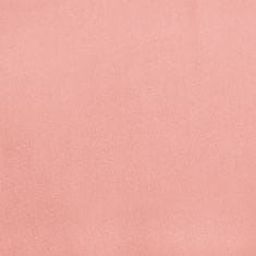 Greatstore Taštičková matrace růžová 100 x 200 x 20 cm samet