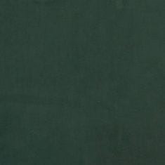 Greatstore Taštičková matrace tmavě zelená 140 x 190 x 20 cm samet