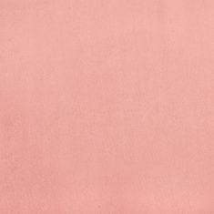 Greatstore Taštičková matrace růžová 140 x 190 x 20 cm samet