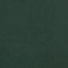 Greatstore Taštičková matrace tmavě zelená 120 x 200 x 20 cm samet