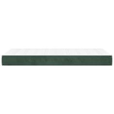 Greatstore Taštičková matrace tmavě zelená 90 x 200 x 20 cm samet