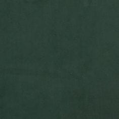 Greatstore Taštičková matrace tmavě zelený 140 x 200 x 20 cm samet
