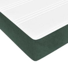 Vidaxl Taštičková matrace tmavě zelený 160 x 200 x 20 cm samet