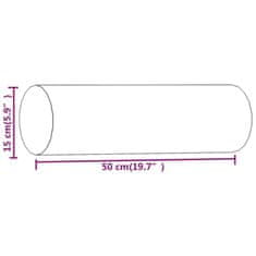 Vidaxl Polštáře 2 ks žlutá Ø 15 x 50 cm samet