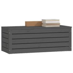 Vidaxl Úložný box šedý 89x36,5x33 cm masivní borové dřevo