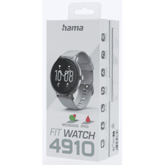 Hama Fit Watch 4910, sportovní hodinky, pulz, oxymetr, kalorie, voděodolné, šedé