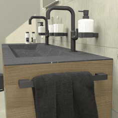 BPS-koupelny Držák na ručníky, 63 cm KIBO černá - Ki-14061-90