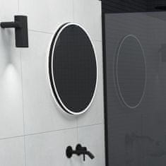 NIMCO Černé kulaté zrcadlo do koupelny 60 cm s osvětlením NIMCO ZPC 28000R-90