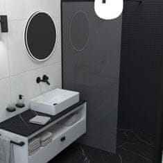NIMCO Černé kulaté zrcadlo do koupelny 60 cm s osvětlením NIMCO ZPC 28000R-90