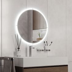 NIMCO Kulaté zrcadlo do koupelny 60 cm s osvětlením, dotykový spínač NIMCO ZP 24000RV